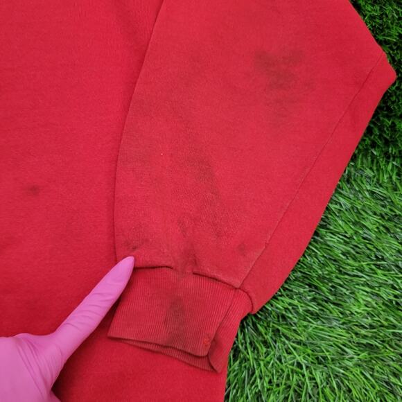 Vintage 90s LEE US-Eagle Truck Sweatshirt 2XL 28x28 Boxy Red - Picture 7 of 16